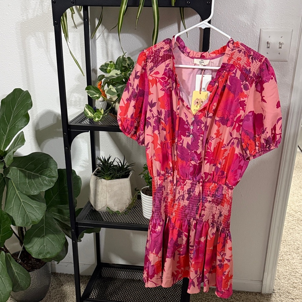 Entro Pink and Purple Floral Dress